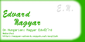 edvard magyar business card